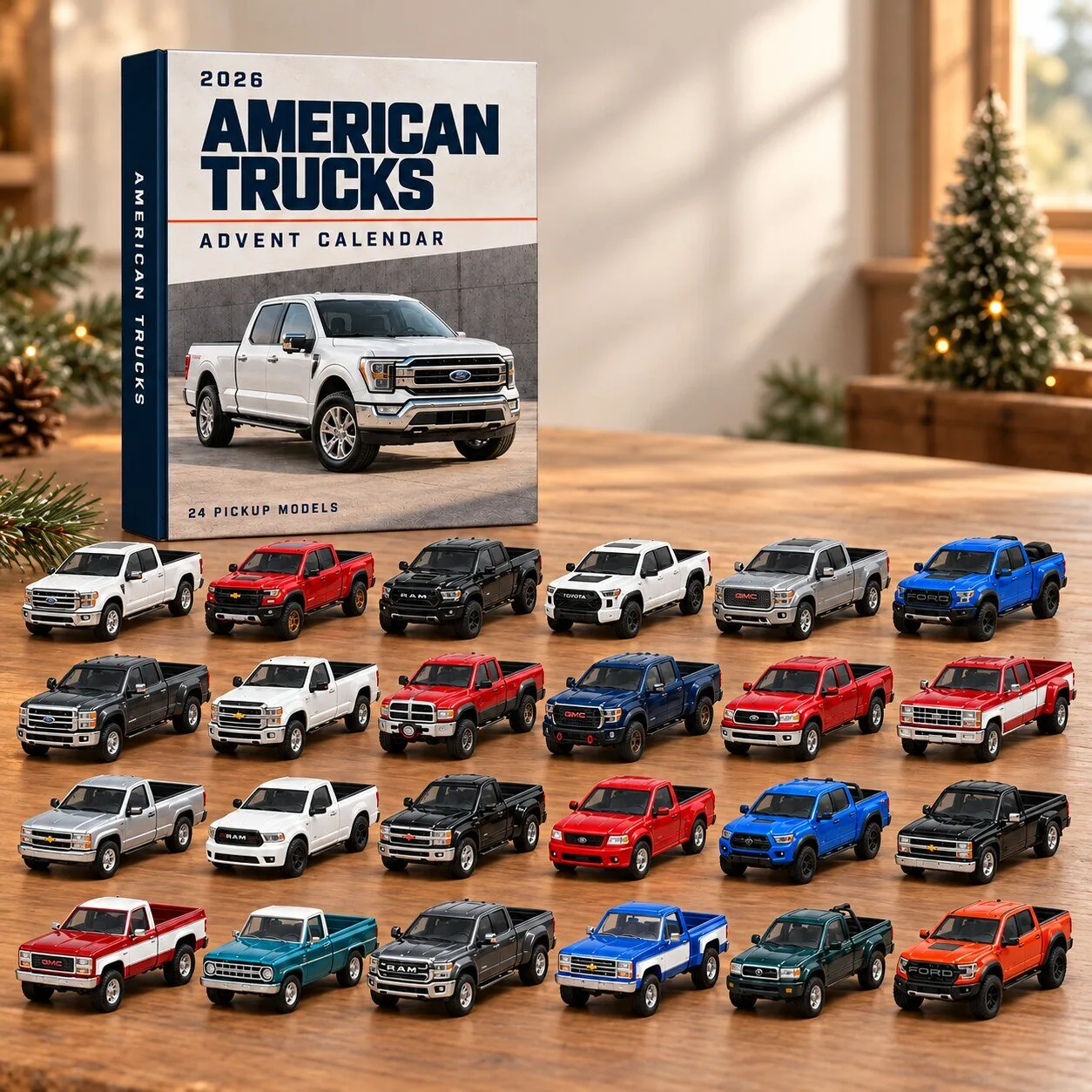 American Trucks Advent Calendar 2026 24 Pickup Truck Model Collectible Gift Set