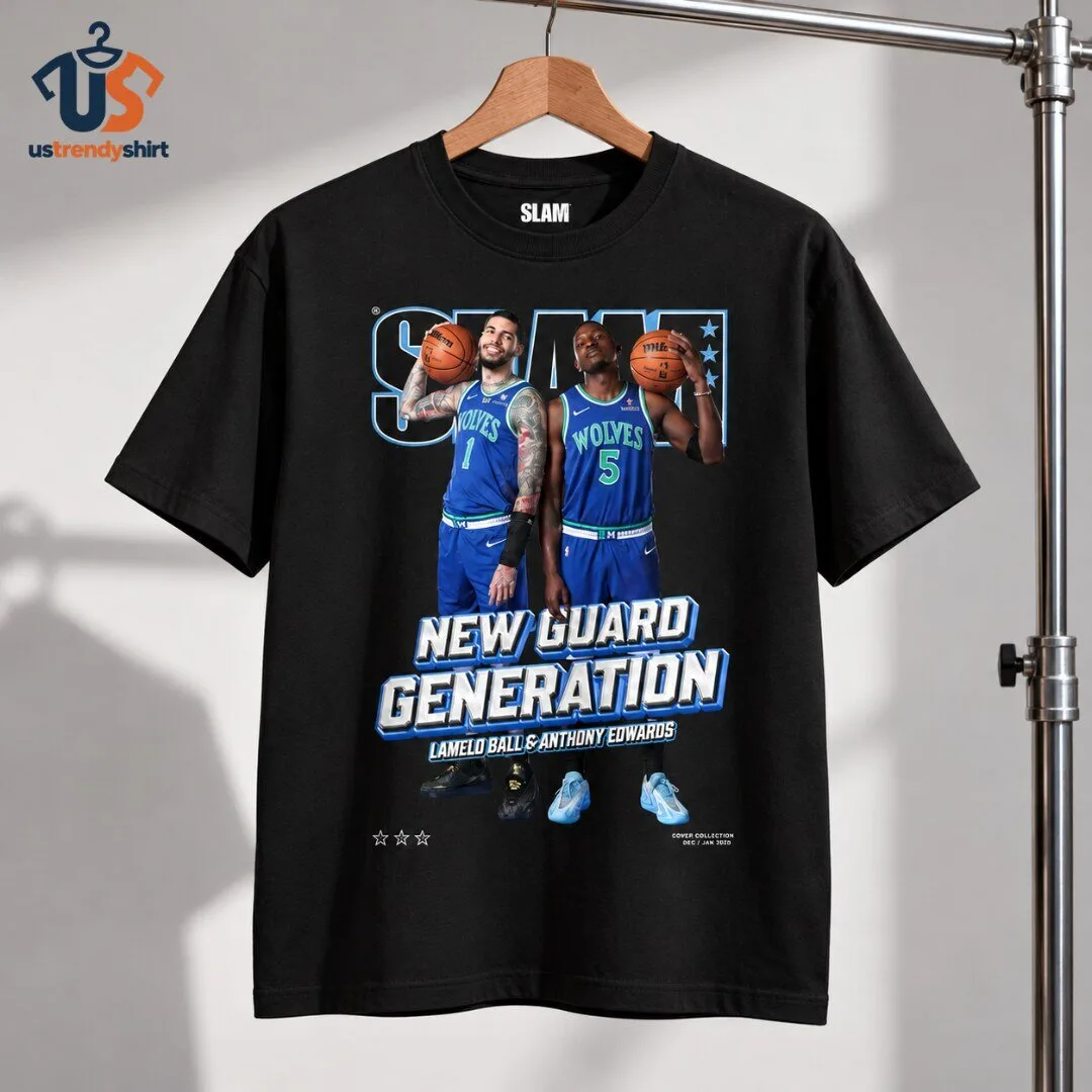 SLAM Anthony Edwards LaMelo Ball Basketball Magazine Cover T Shirt