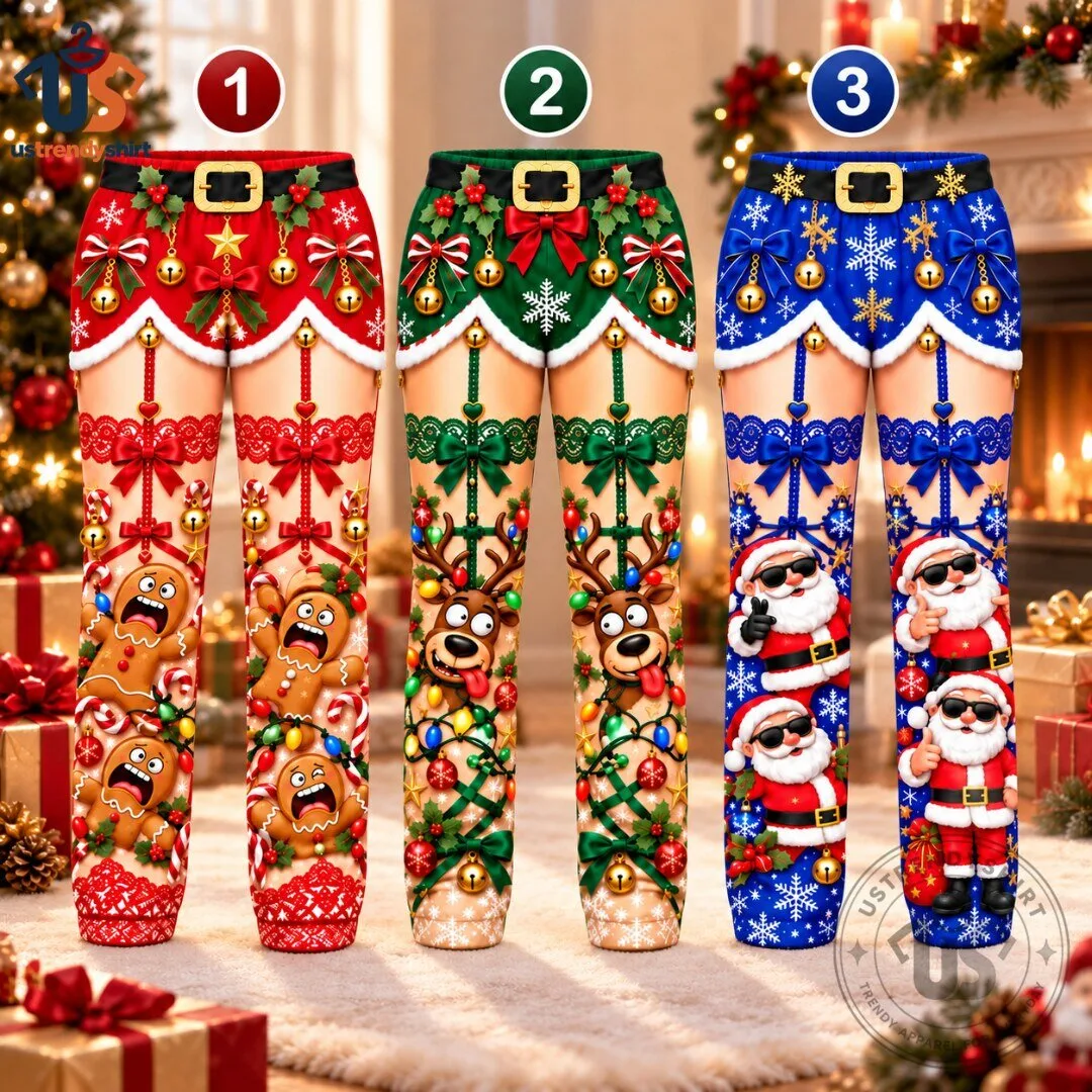 Funny Ugly Christmas Pants 3D Print Gingerbread Santa Reindeer Holiday
