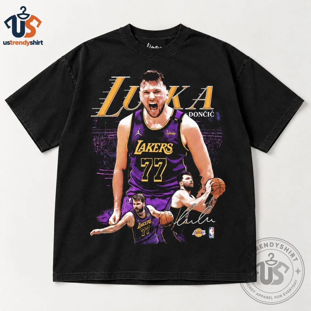 Luka Doncic Los Angeles Lakers Vintage Bootleg T Shirt Retro Basketball Graphic Tee