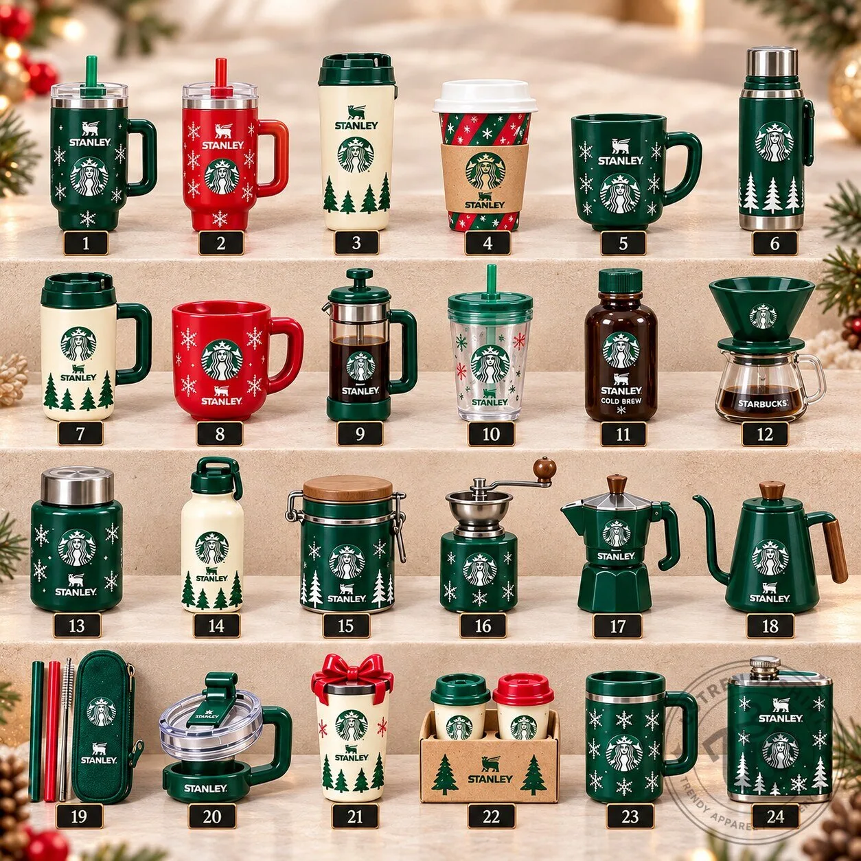 Starbucks x Stanley Holiday Collection 2026 Advent Calendar Tumbler Miniatures Gift Box 9 Starbucks x Stanley Holiday Collection 2026 Advent Calendar Tumbler Miniatures Gift Box
