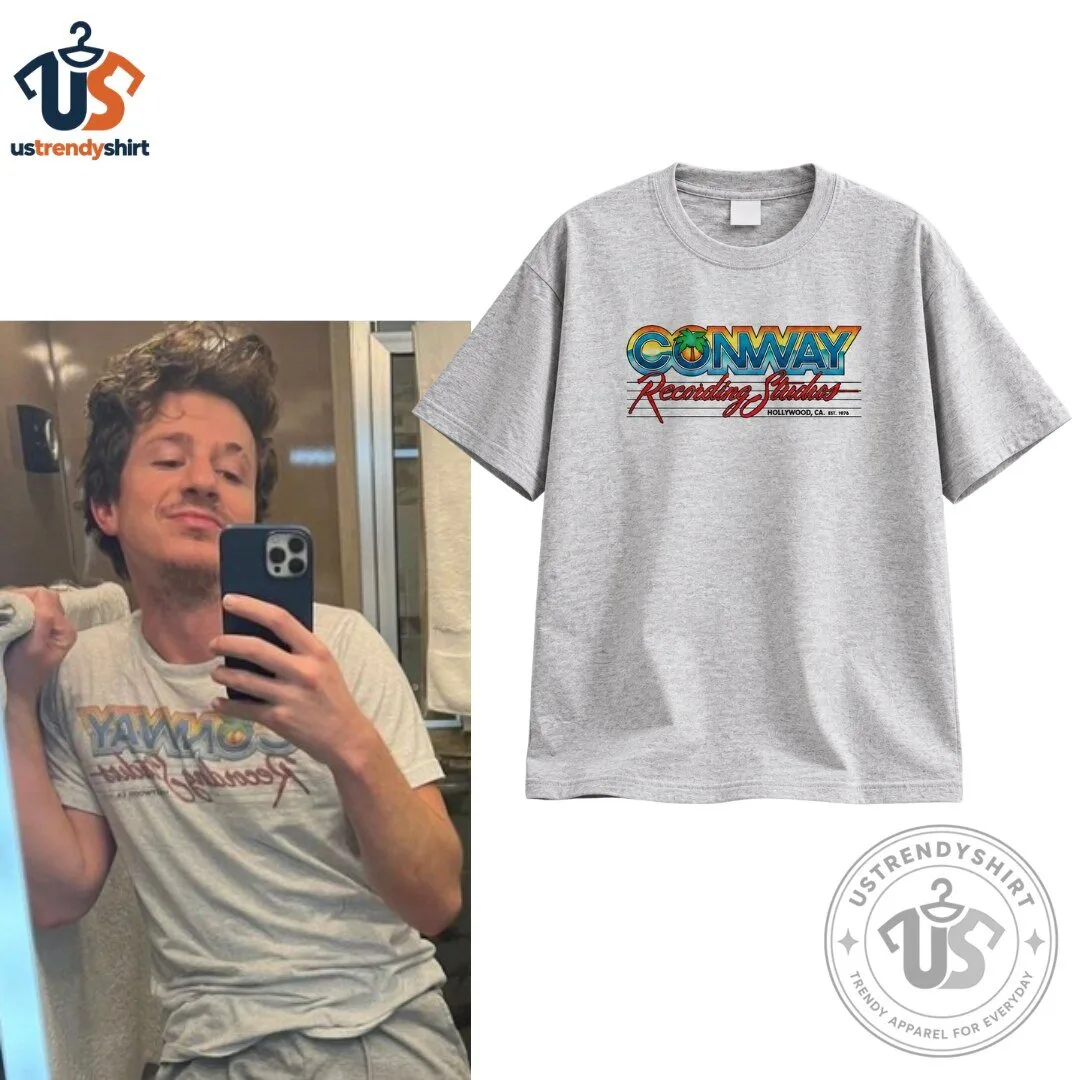 Charlie Puth Conway Recording Studios Hollywood Grey Graphic T Shirt