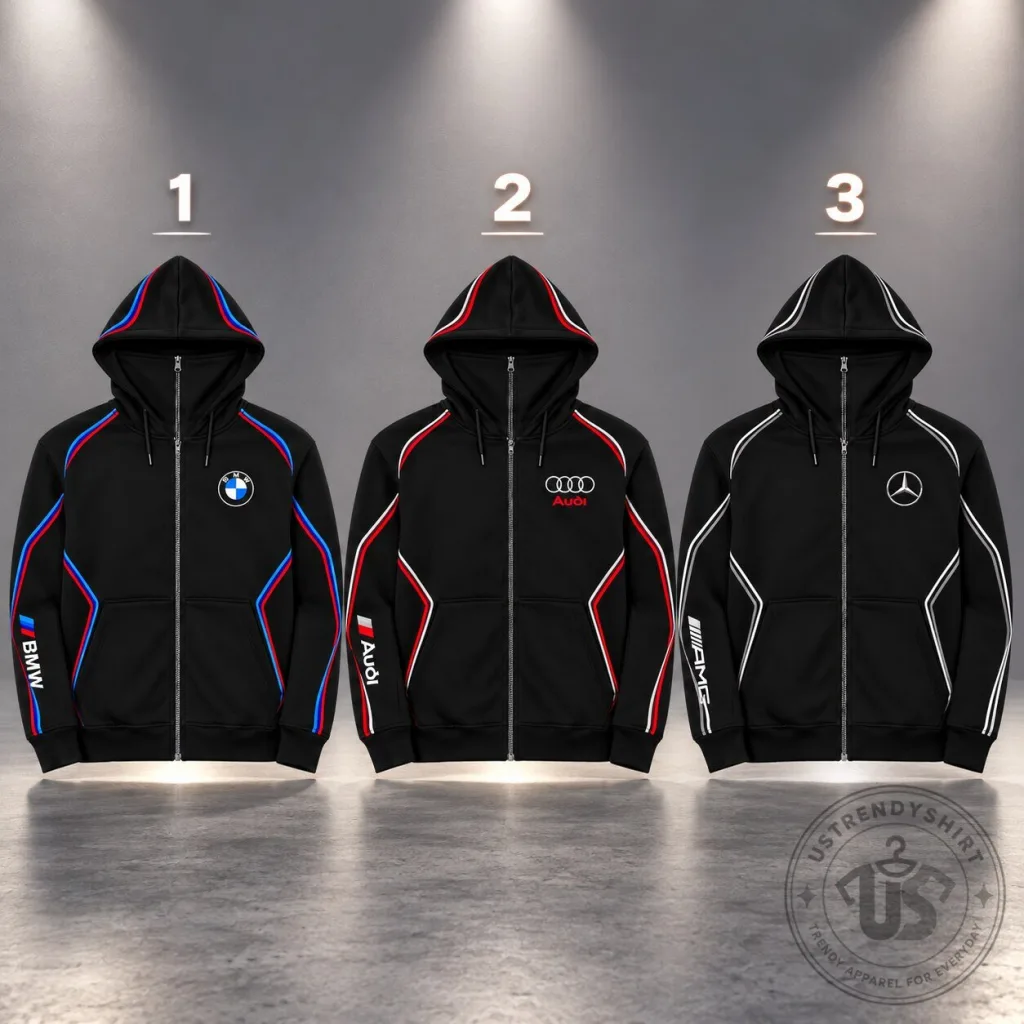 ApexDrive BMW Audi Mercedes-Benz Zip Up Hoodie ApexDrive BMW Audi Mercedes-Benz Zip Up Hoodie