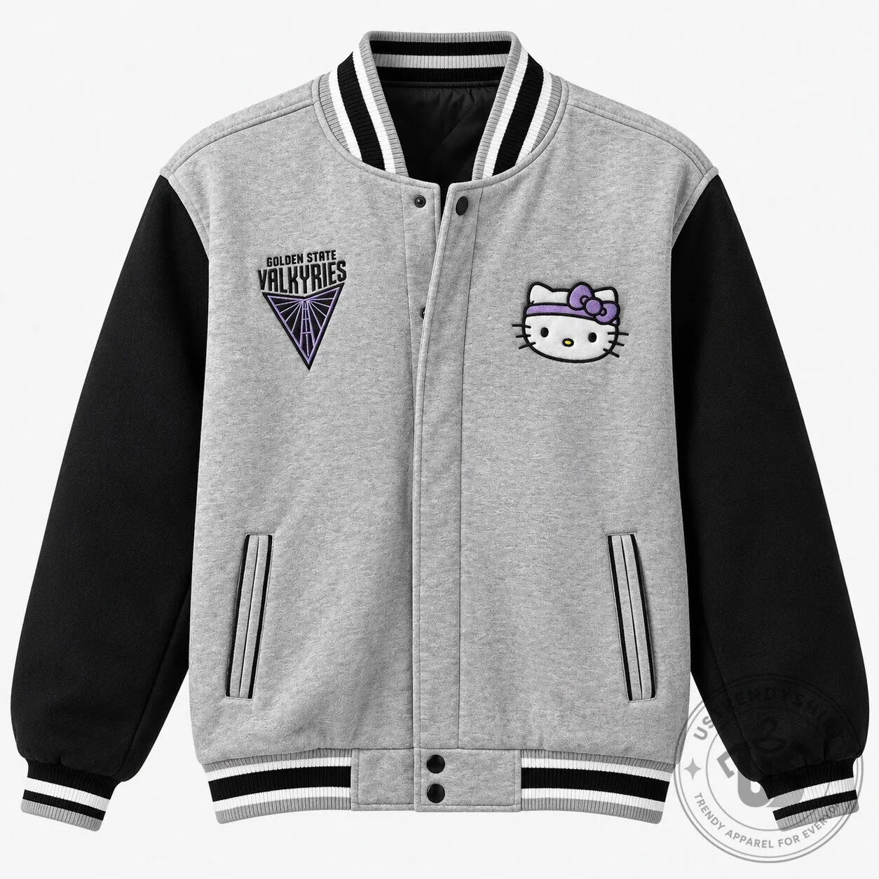 Valkyries Hello Kitty Reversible Varsity Bomber Jacket Basketball Outerwear 6 Valkyries Hello Kitty Reversible Varsity Bomber Jacket Basketball Outerwear