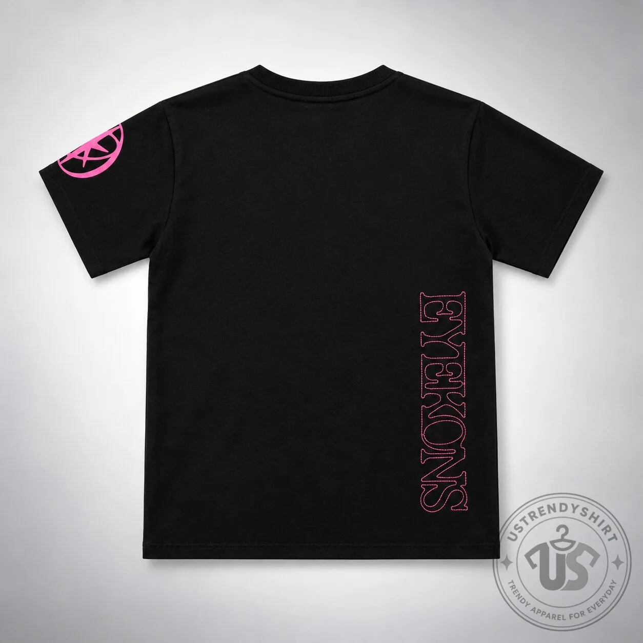 KATSEYE x EYEKONS Logo Stitch Black T-Shirt Concert Merch Kpop 6 KATSEYE x EYEKONS Logo Stitch Black T-Shirt Concert Merch Kpop