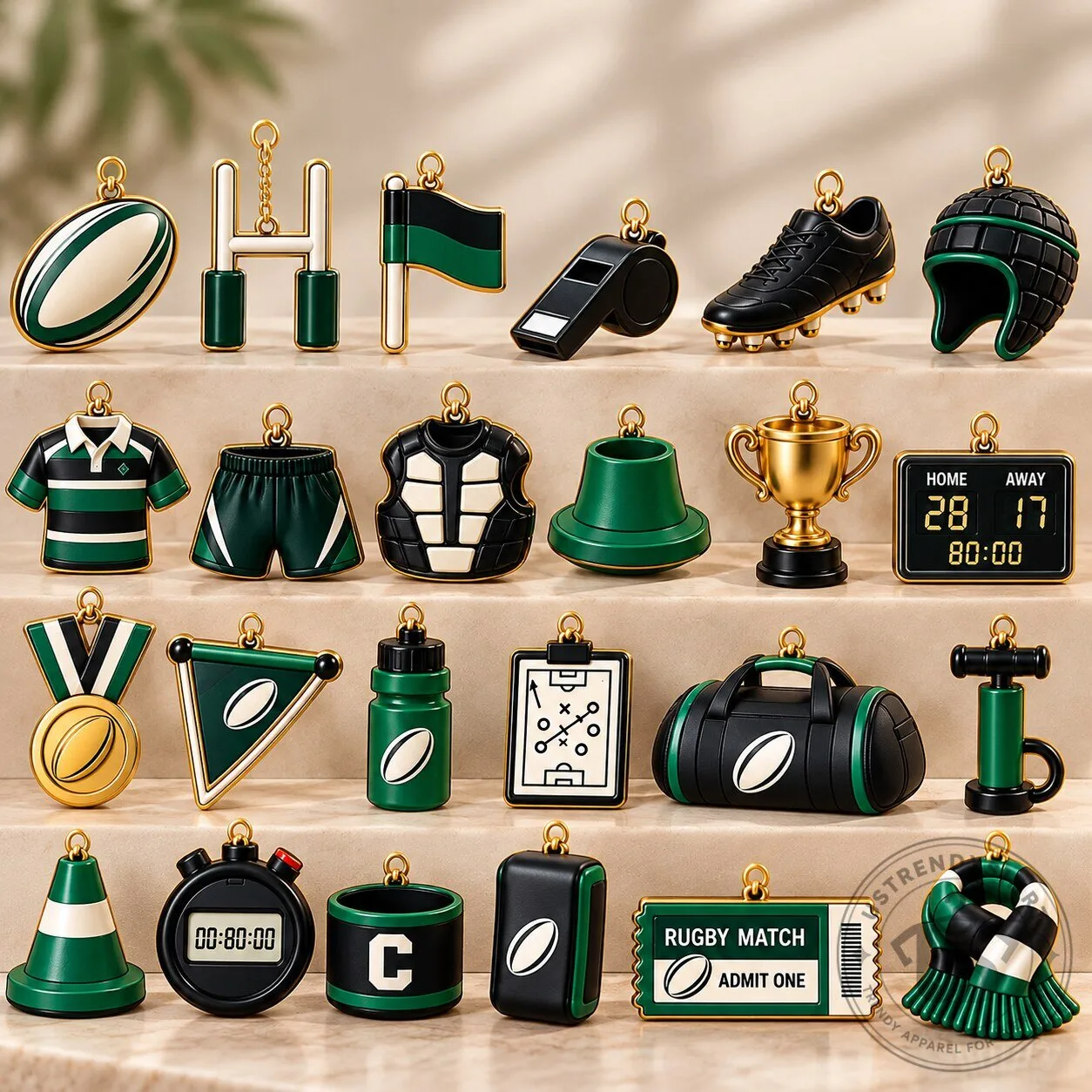 Rugby Lover Advent Calendar 24 Acrylic Ornaments Sports Gift Box 6 Rugby Lover Advent Calendar 24 Acrylic Ornaments Sports Gift Box